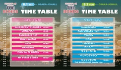 8/1-2⼤阪城ホールで開催のライヴ・イベント"THE BONDS 2020"、タイムテーブル発表！トリはMY FIRST STORY、ビッケブランカに！