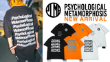 PSYCHOLOGICAL METAMORPHOSIS (サイコロジカルメタモーフォーセス) より、様々なデザインのロゴをフロントとバックに配したPLMPの世界観満載のTシャツがゲキクロに新入荷！