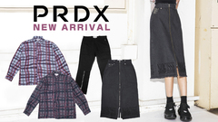 PARADOX (パラドックス)より、ダメージ加工や刺繍が施されたロングスカートや、歪んだラインが特徴的なチェックプリントの上品なシャツが新入荷！