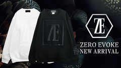 ZERO EVOKE (ゼロイヴォーク)より、ブランドを象徴するロゴシリーズから一層と高級感を纏った新デザインでスウェットがゲキクロに入荷！