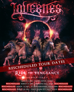 LOVEBITES、"RIDE FOR VENGEANCE TOUR 2021"横浜、東京、名古屋公演の振替日程が決定！
