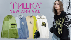 MISHKA (ミシカ)より、ストーンウォッシュ加工のデニムジャケットや、タイダイボディと鮮やかなイエローの切り替えが目を引くスウェットなどが新入荷！