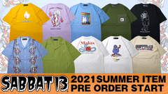 SABBAT13 (サバト13) 2021 SUMMER COLLECTION期間限定予約受注開始！柔らかく涼しいリネンコットン素材の開襟シャツや、オリエンタルな雰囲気のTシャツなどがラインナップ！