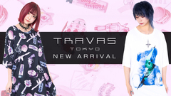 TRAVAS TOKYO (トラバス トーキョー)より、うるうるとした瞳のテディベアがプリントされたビッグTシャツや、ファンシーなモチーフを夢かわいい色合いでプリントしたTシャツなど新作一斉入荷！