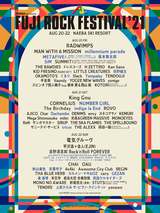 "FUJI ROCK FESTIVAL'21"、ラインナップ第2弾でSiMら発表！"忌野清志郎 Rock'n'Roll FOREVER"出演ゲストにTokyo Tanaka＆Jean-Ken Johnny（マンウィズ）らも決定！