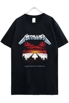 METALLICA UNISEX TEE: MASTER OF PUPPETS TRACKS (BACK PRINT)