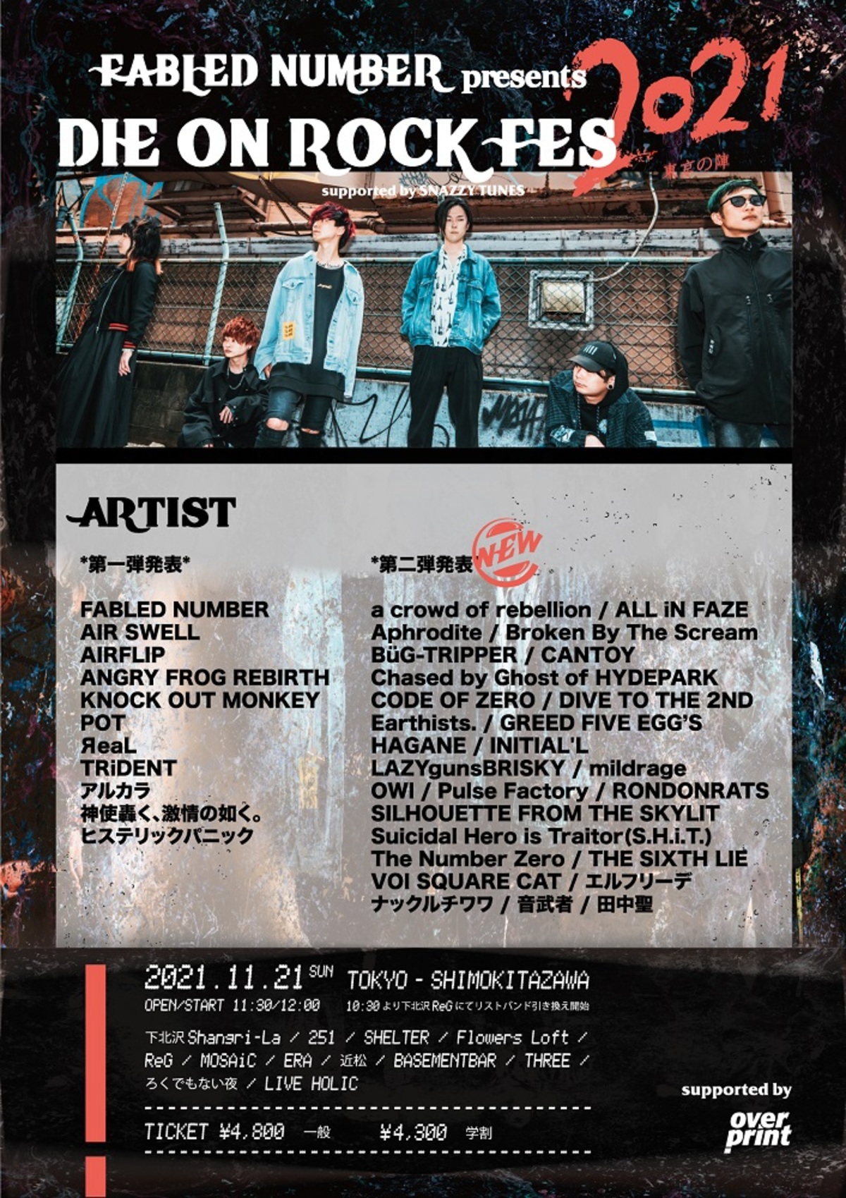 Fabled Number主催サーキット イベント Die On Rock Fes 第2弾出演者でリベリオン Initial L 田中 聖 ts Earthists Hagane チェイスドら27組発表 激ロック ニュース
