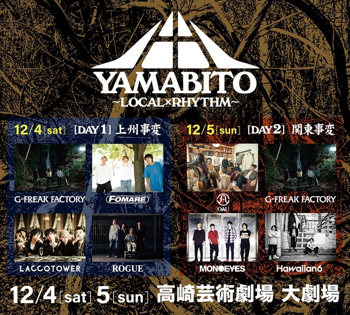 G-FREAK FACTORY主宰ロック・フェス"山人音楽祭2021"、12/4"上州事変"にROGUE出演決定！