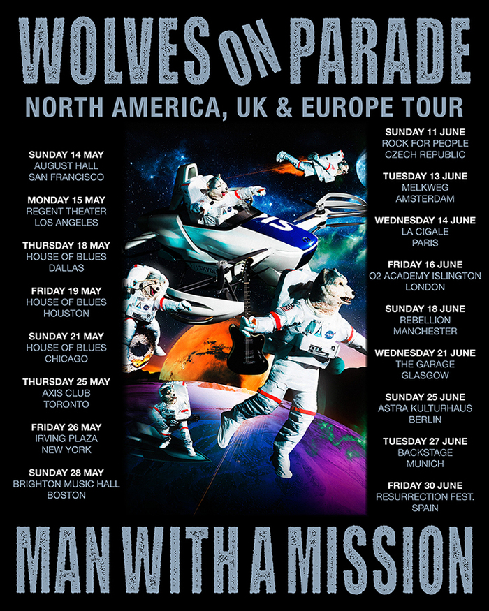 MAN WITH A MISSION、北米ツアーとUK＆ヨーロッパ・ツアーの開催が決定！