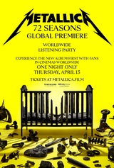 METALLICA、ニュー・アルバム『72 Seasons』世界同日リスニング・パーティー開催決定！リリース前日4/13に世界中の映画館で一夜限定上映！