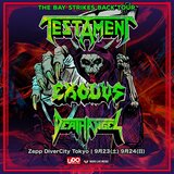 TESTAMENT、EXODUS、DEATH ANGEL出演！現スラッシュ・メタル界最強のパッケージ・ツアー"THE BAY STRIKES BACK"日本上陸！