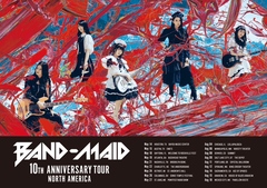 BAND-MAID、世界最大級のフェス"Lollapalooza"出演含む北米ツアー8月公演詳細発表！4/26リリースの映像商品より「NO GOD」ライヴ映像公開！