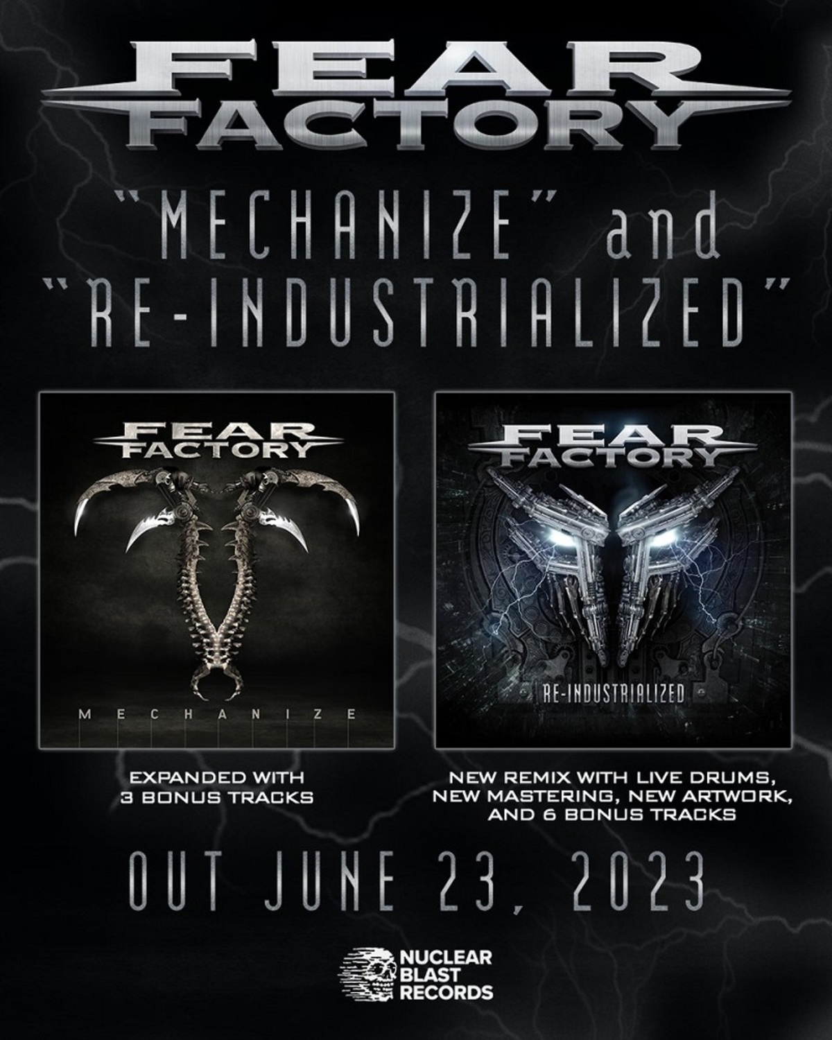 FEAR FACTORY、リイシュー盤『ReIndustrialized』＆『Mechanize』6/23リリース！「New Messiah