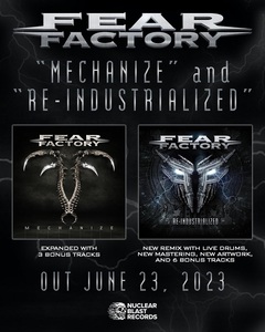 FEAR FACTORY、リイシュー盤『Re-Industrialized』＆『Mechanize』6/23リリース！「New Messiah」リリック・ビデオ公開！