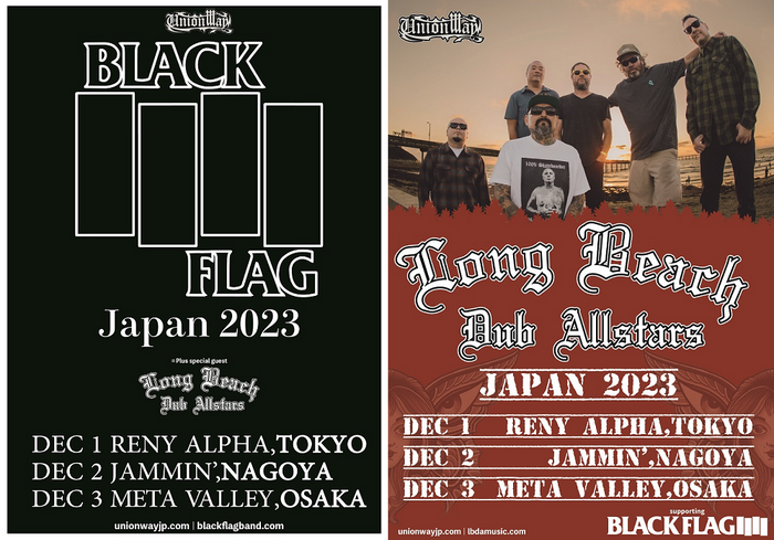 BLACK FLAG＆LONG BEACH DUB ALLSTARS、4年ぶりの来日公演決定！12月に東名阪ツアー開催！