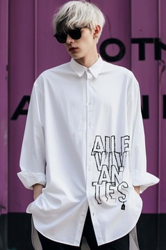513 - long shirt - white