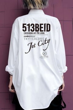 513 - long shirt - white