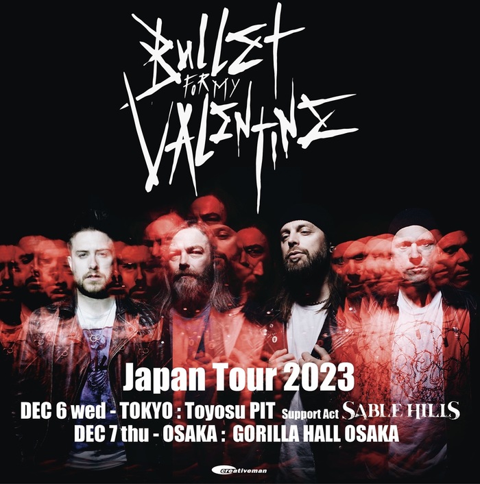 BULLET FOR MY VALENTINE、ジャパン・ツアー東京公演のサポート・アクトとしてSABLE HILLS出演決定！