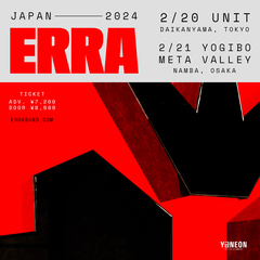 ERRA、来年2月東阪にてジャパン・ツアー開催決定！