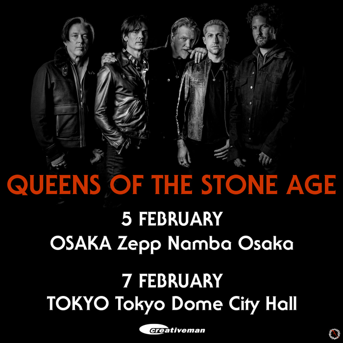 QUEENS OF THE STONE AGE、約6年ぶりの単独来日公演が決定！来年2月に東阪で開催！