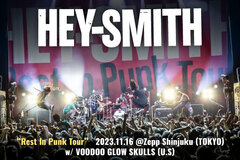 HEY-SMITHのライヴ・レポート公開！これぞHEY-SMITHのライヴたる夜――米スカ・パンク・バンド VOODOO GLOW SKULLS迎えた"Rest In Punk Tour"初日をレポート！