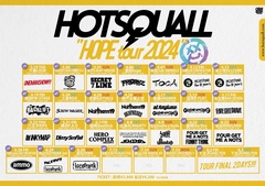 HOTSQUALL、"HOPE tour 2024"全日程発表！6月ゲストにFOUR GET ME A NOTS、locofrank、SHIMA、HERO COMPLEXら決定！