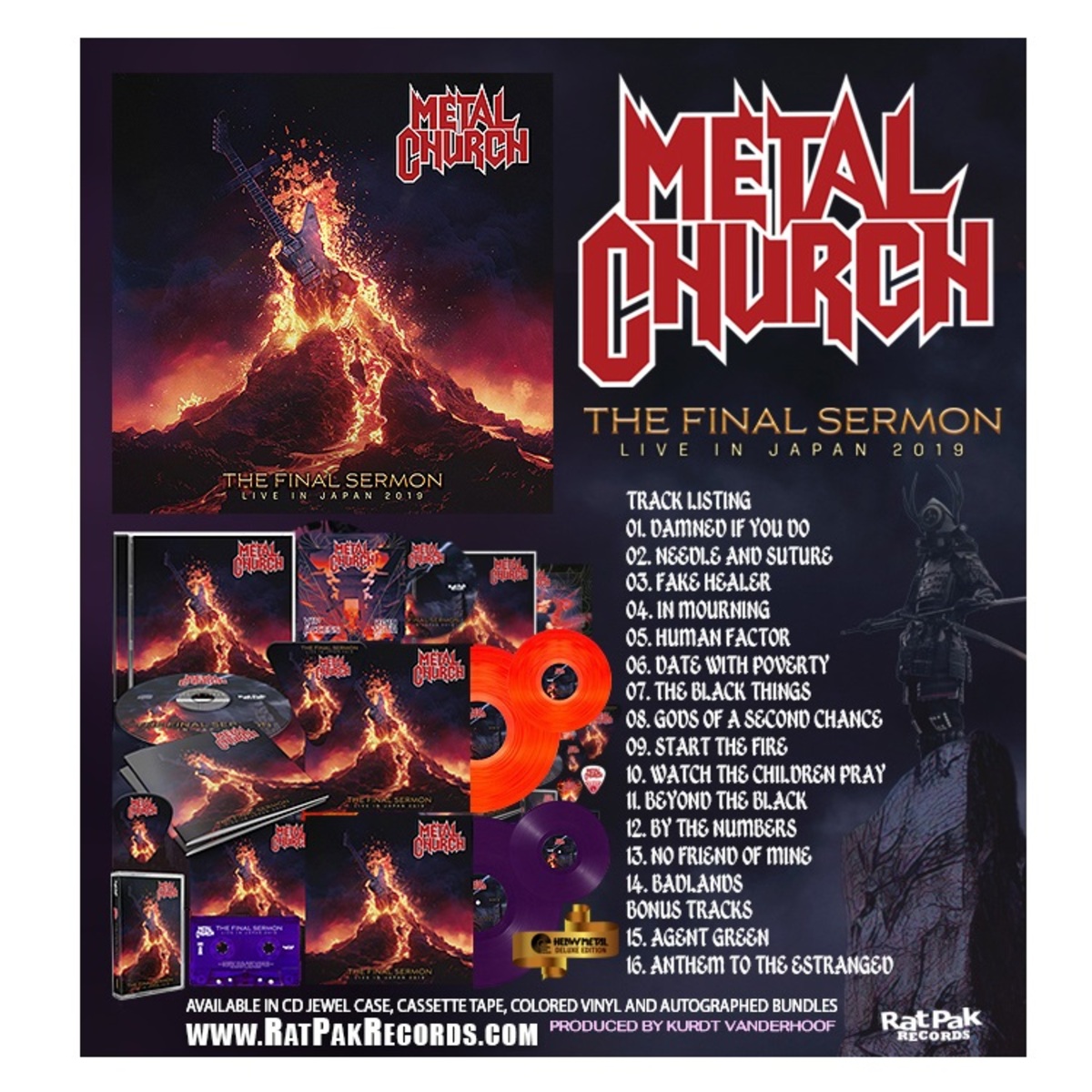 METAL CHURCH、故Mike Howeが参加した最後のパフォーマンスとなった2019年日本公演のライヴ音源アルバムが7/26リリース決定！ |  激ロック ニュース