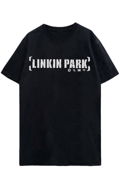 LINKIN PARK UNISEX T-SHIRT: BRACKET LOGO　BLACK