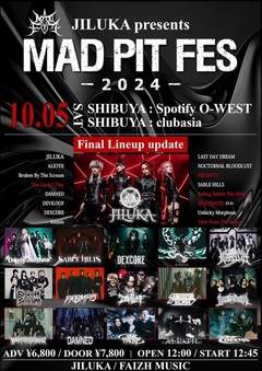 JILUKA主催"MAD PIT FES 2024"、最終出演アーティストでPROMPTS、The Cards I Play、Sailing Before The Wind、View From The Soyuz、SIGHTBACKS発表！