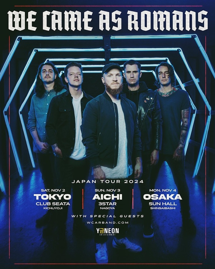 WE CAME AS ROMANS、4年ぶりに再来日！11月に初の東名阪ツアー開催決定！