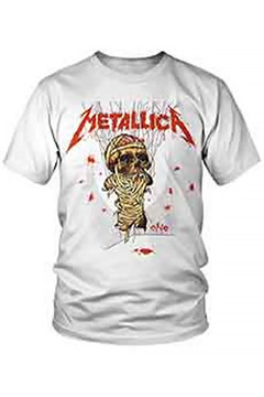 METALLICA バンドTシャツ ユニセックス : ONE LANDMINE (BACK PRINT) WHITE