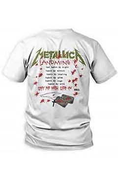 METALLICA バンドTシャツ ユニセックス : ONE LANDMINE (BACK PRINT) WHITE