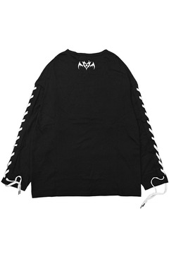 PSYCHO NATION(サイコネーション) ストーンロゴレースアップTEE BLACK×CLEAR