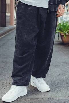 Subciety (サブサエティ) PIGMENT SWEAT PANTS-G.I SIGN- BLACK