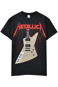 METALLICA バンドTシャツ ユニセックス : EET FUK (BACK PRINT)