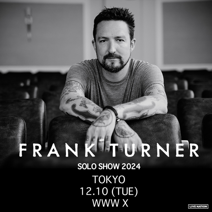 パンク・フォーク・シンガー Frank Turner、ソロ来日公演が渋谷WWW Xにて12/10開催決定！