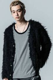 glamb(グラム)GB0324/KNT04 : Glamour Cardigan / グラマーカーディガン - Black