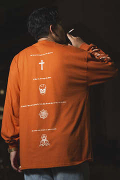 GoneR(ゴナー) Proverb Bible L/S T-Shirt Texas Orange