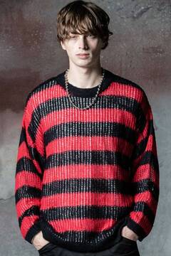 Mesh Border Knit Red