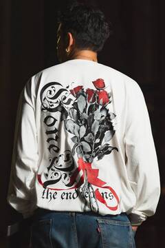 GoneR(ゴナー) Love Rose L/S T-Shirts White