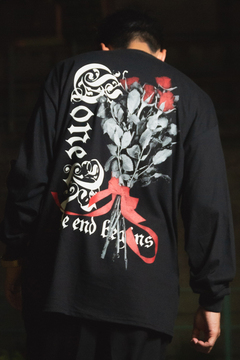 GoneR(ゴナー) Love Rose L/S T-Shirts Black