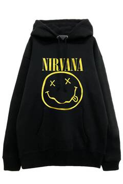 UNISEX PULLOVER HOODIE: YELLOW HAPPY FACE BLACK