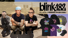 BLINK-182、パーカーやスウェットといった秋冬の即戦力となるアイテムをはじめ、ゲキクロ未発売を含むバンドTシャツなど公式バンドマーチが期間限定予約受付開始！