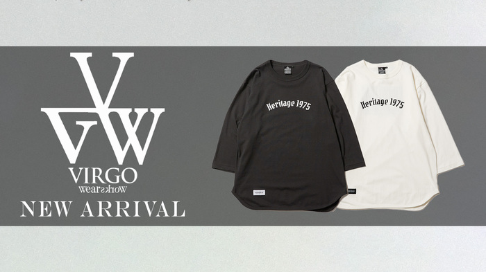 "音"を常に感じさせる洋服作りで人気のブランド、VIRGOwearworks(ヴァルゴウェアワークス)より新作アイテム入荷！毎シーズン即完売の3/4スリーブ・Tシャツの最新モデルが登場!