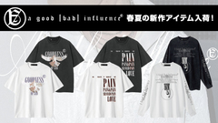 気鋭のデザイナー工藤亮一が手がける新進ブランドA Good Bad Influenceより即戦力となる春夏の最新アイテム入荷！ブランドが得意とする繊細なグラフィックを落とし込んだTシャツ、ロンTが登場！