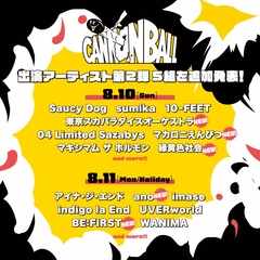 新しい音楽フェスティバル"CANNONBALL"、第2弾出演アーティスト5組発表！