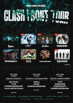 "NEW HORIZON FEST presents CLASH FRONT TOUR"、第2弾出演アーティストでサバプロ、dustbox、CVLTE、NOISEMAKER決定！
