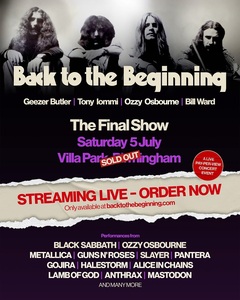 BLACK SABBATH、最後の公演"Back To The Beginning"7/5全世界配信決定！