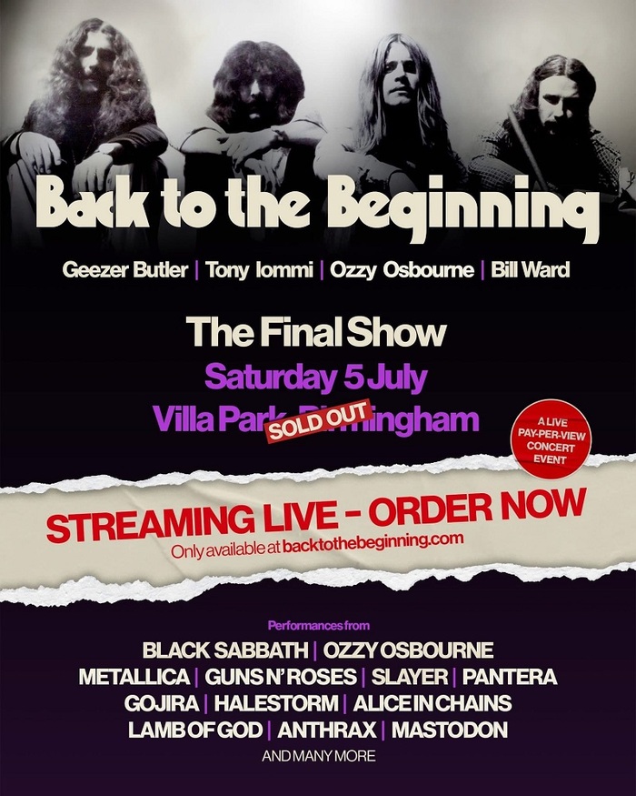 BLACK SABBATH、最後の公演"Back To The Beginning"7/5全世界配信決定！