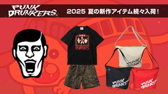 個性的な世界観が人気のブランドPUNK DRUNKERS(パンク・ドランカーズ) より夏の新作入荷！秀逸なサンプリング・Tシャツやトレンドのヒョウ柄パンツ、昨年即完したメッセンジャー・バッグの新作など注目のアイテムが一挙登場！